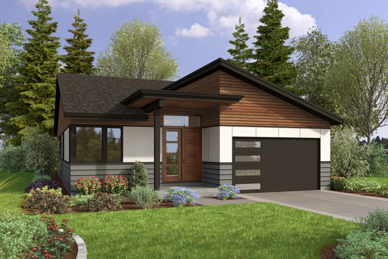 House Plan Design - Contemporary Exterior - Front Elevation Plan #48-1046