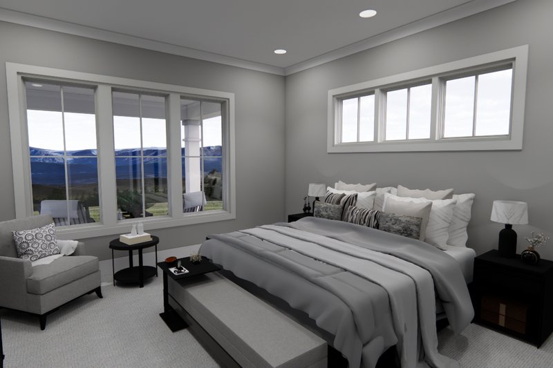 Architectural House Design - Interior - Master Bedroom for Farmhouse House Plan #51-1266 - 3 bed, 3.5 bath