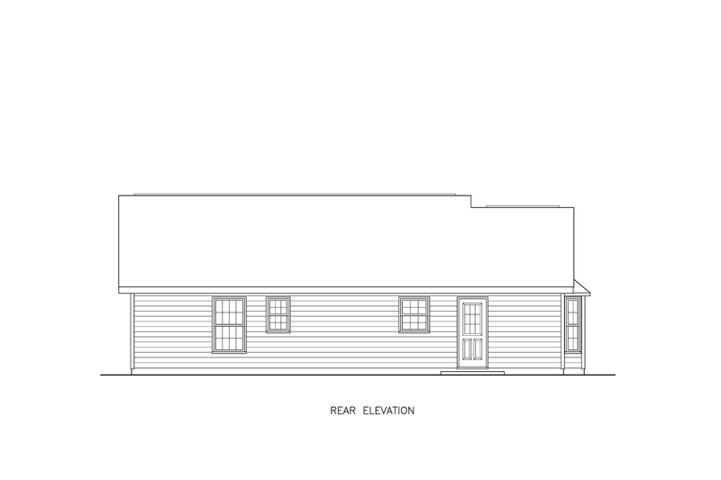 House Blueprint - Exterior - Front Elevation 5 for Traditional House Plan #54-662 - 3 bed, 2 bath