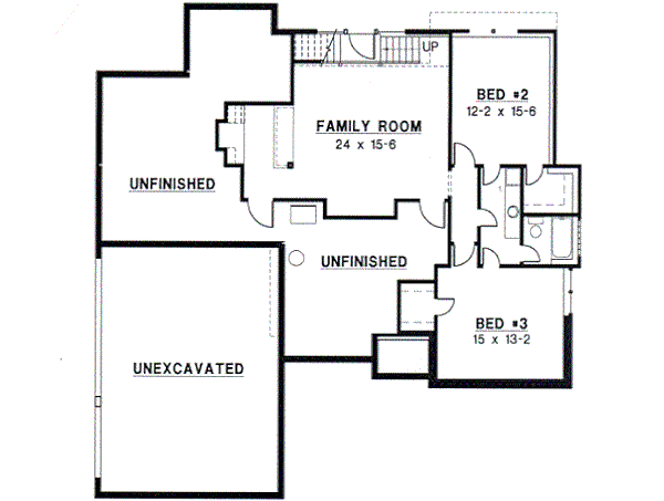 Traditional Floor Plan - Lower Floor Plan #67-354