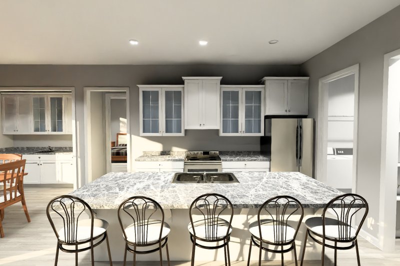 Architectural House Design - Interior - Kitchen 2 for Modern House Plan #513-2421 - 4 bed, 2.5 bath