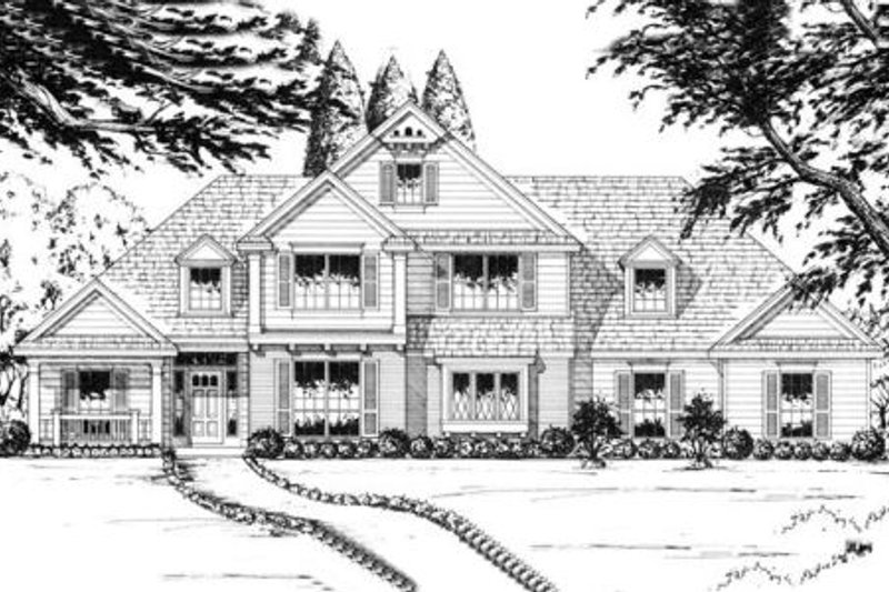 Architectural House Design - Traditional Exterior - Front Elevation Plan #40-260