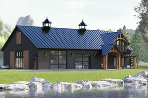 House Blueprint - Barndominium Exterior - Front Elevation Plan #1064-431