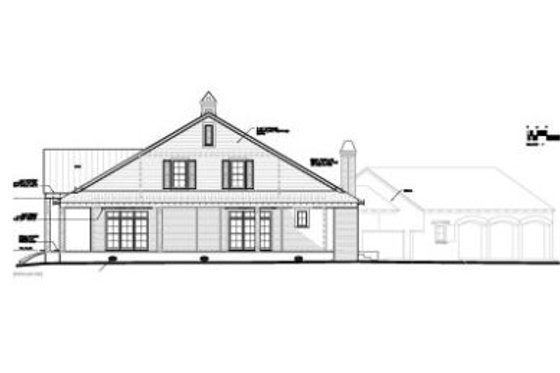 Exterior - Rear Elevation for Southern House Plan #15-259 - 5 bed, 3.5 bath