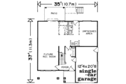 Traditional Style House Plan - 3 Beds 2 Baths 1202 Sq/Ft Plan #47-579 