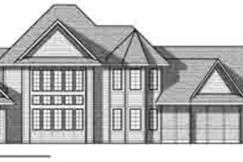 Architectural House Design - Exterior - Rear Elevation for European House Plan #70-848 - 3 bed, 2.5 bath