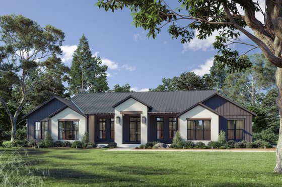 Exterior - Front Elevation 3 for Farmhouse House Plan #430-398 - 5 bed, 4.5 bath