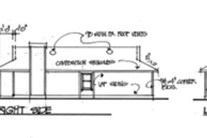 Exterior - Rear Elevation for Cottage House Plan #56-104 - 3 bed, 2 bath
