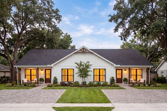 Exterior - Front Elevation 3 for Farmhouse House Plan #430-435 - 8 bed, 6 bath