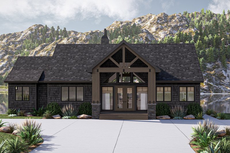 Dream House Plan - Beach Exterior - Front Elevation Plan #455-457