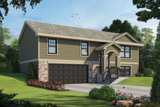 Exterior - Front Elevation 4 for Traditional House Plan #20-2347 - 3 bed, 2 bath