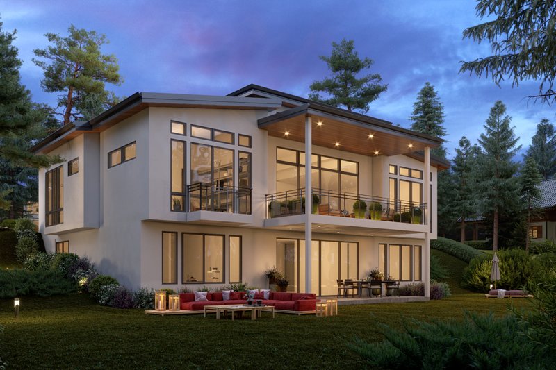 House Blueprint - Exterior - Other Elevation 1 for Contemporary House Plan #1066-194 - 3 bed, 4.5 bath