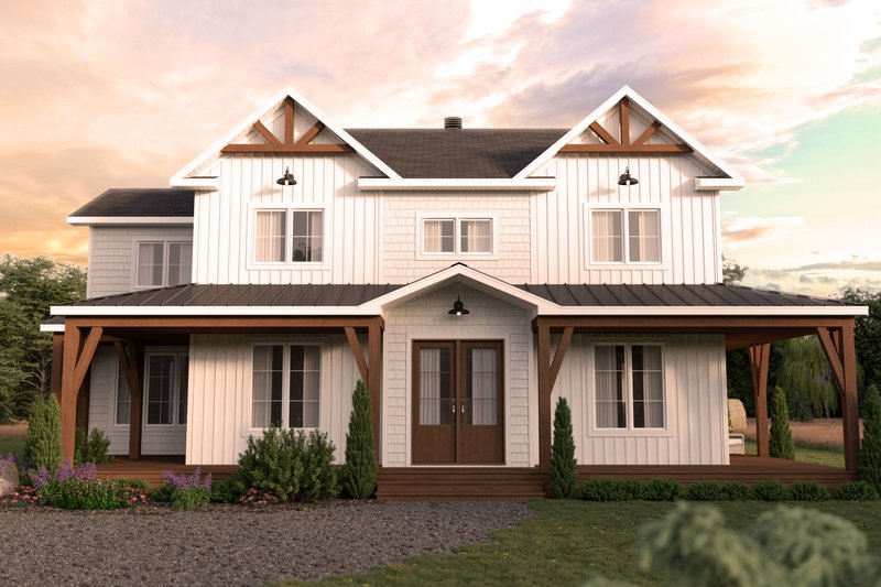 House Plan Design - Farmhouse Exterior - Front Elevation Plan #23-2792