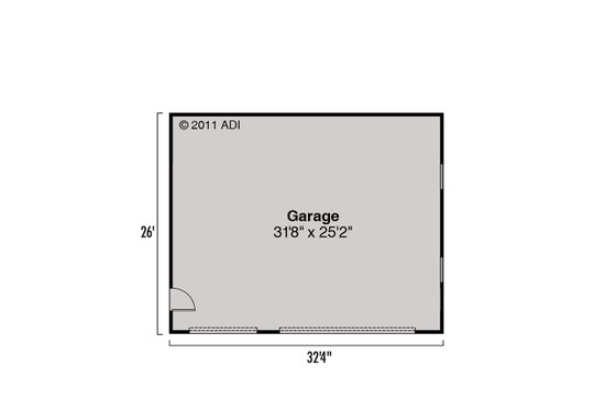 Floor Plan - Main Floor for Craftsman House Plan #124-655, 0 bath