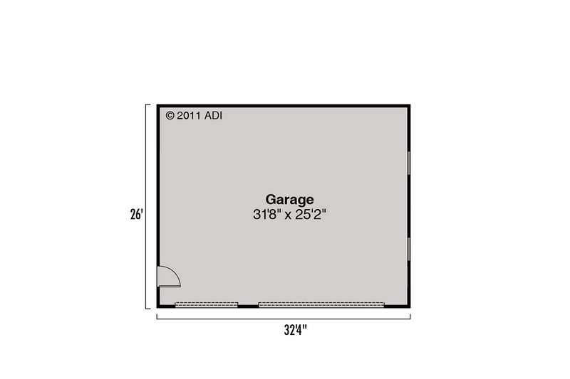 Home Plan - Floor Plan - Main Floor for Craftsman House Plan #124-655, 0 bath