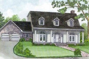 Country Exterior - Front Elevation Plan #16-215