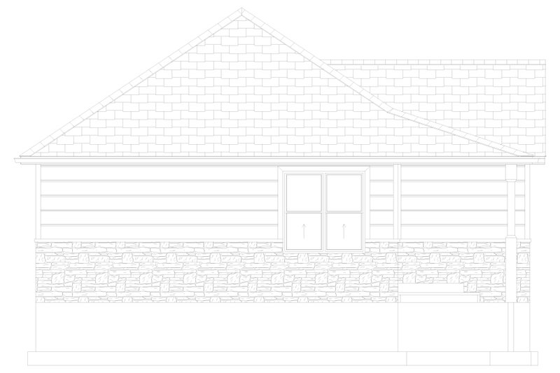 Architectural House Design - Exterior - Other Elevation 1 for Craftsman House Plan #1060-341 - 2 bed, 1 bath