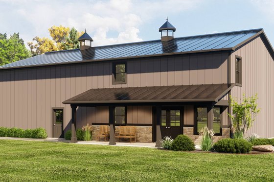 Exterior - Front Elevation 3 for Country House Plan #1064-269 - 3 bed, 2.5 bath