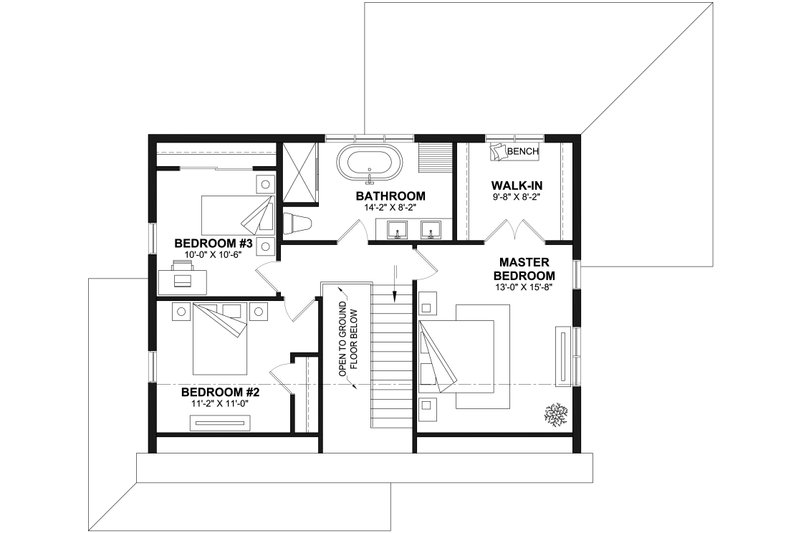 Dream House Plan - Floor Plan - Upper Floor for Farmhouse House Plan #23-2764 - 5 bed, 2.5 bath