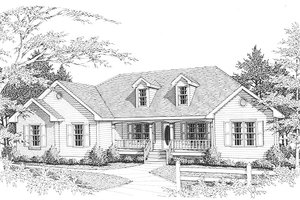 Dream House Plan - Traditional Exterior - Front Elevation Plan #10-101