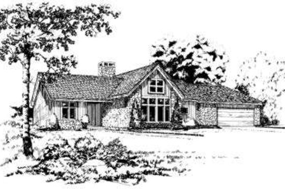 Exterior - Front Elevation for Traditional House Plan #312-555 - 3 bed, 2.5 bath