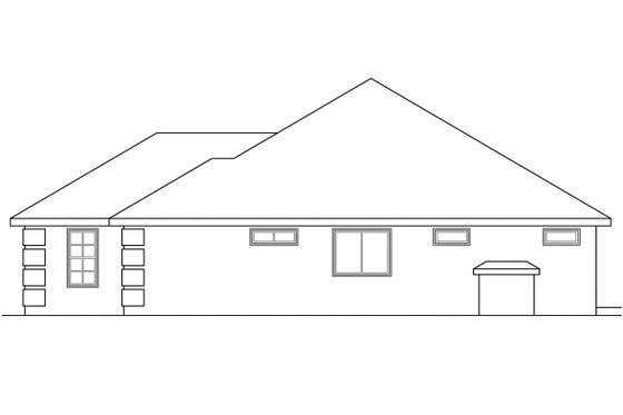 Exterior - Other Elevation 1 for Mediterranean House Plan #124-540 - 3 bed, 2 bath