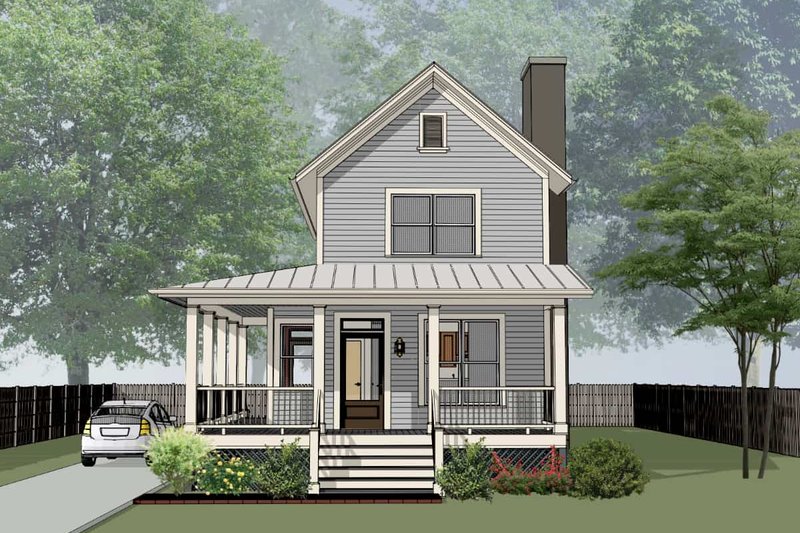 Architectural House Design - Country Exterior - Front Elevation Plan #79-270