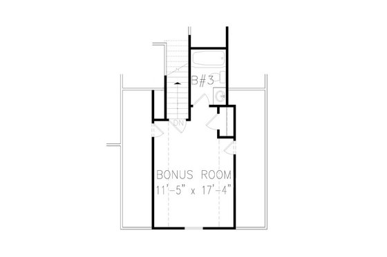 Floor Plan - Lower Floor for Traditional House Plan #54-397 - 3 bed, 2 bath