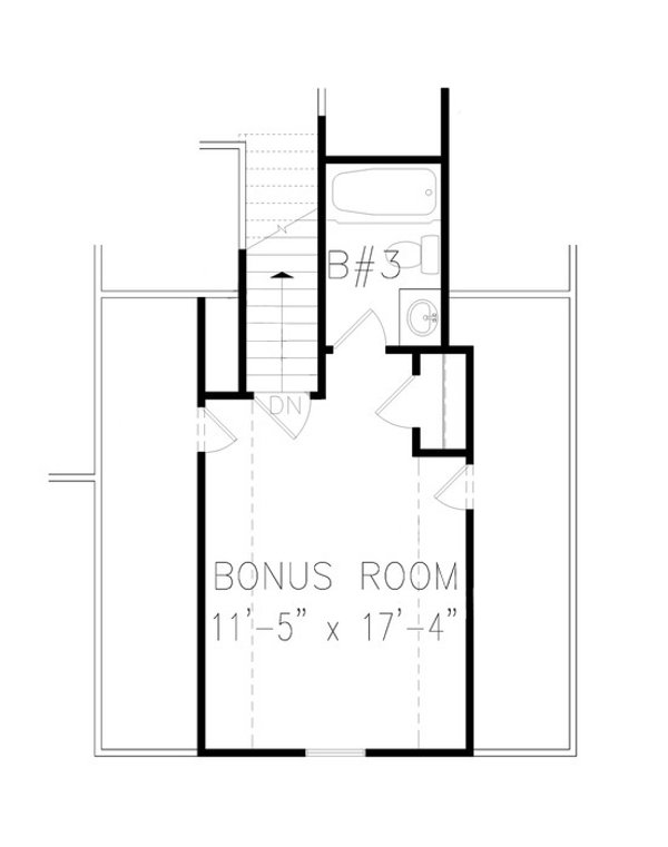 Traditional Floor Plan - Lower Floor Plan #54-397