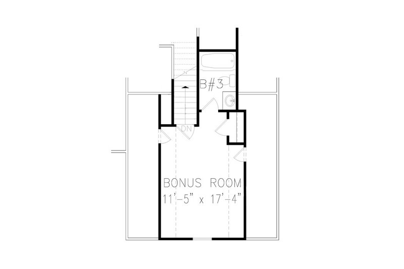 House Blueprint - Floor Plan - Lower Floor for Traditional House Plan #54-397 - 3 bed, 2 bath
