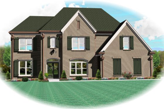 Exterior - Front Elevation for European House Plan #81-13722 - 4 bed, 2.5 bath