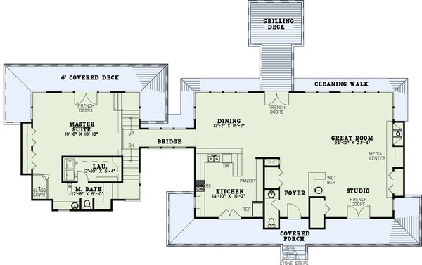 Southern Floor Plan - Main Floor Plan #17-559