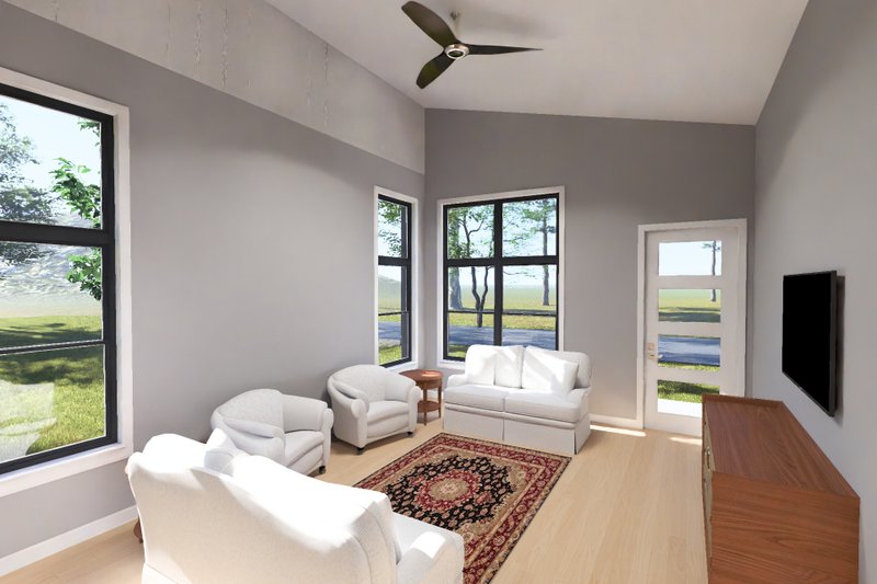 Home Plan - Interior - Family Room for Modern House Plan #513-2495 - 3 bed, 2 bath