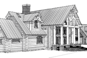 Log Style House Plan - 4 Beds 4.5 Baths 7819 Sq/Ft Plan #451-3 