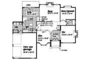 European Style House Plan - 4 Beds 3 Baths 2719 Sq/Ft Plan #47-355 