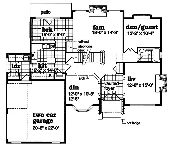 European Floor Plan - Main Floor Plan #47-355