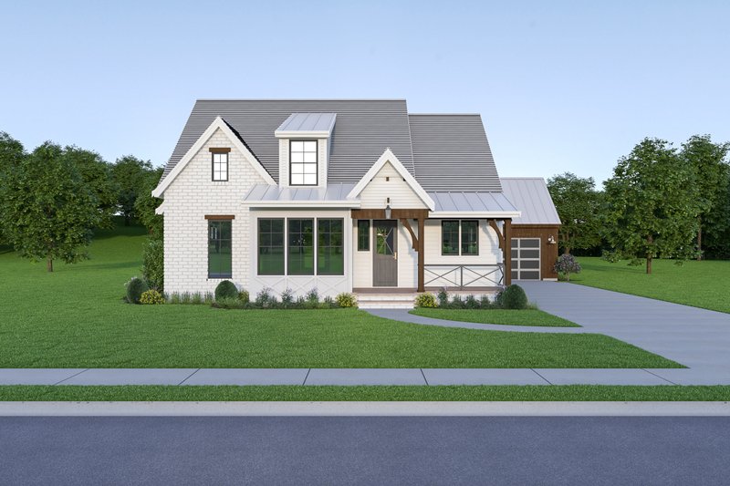 Home Plan - Farmhouse Exterior - Front Elevation Plan #1070-102