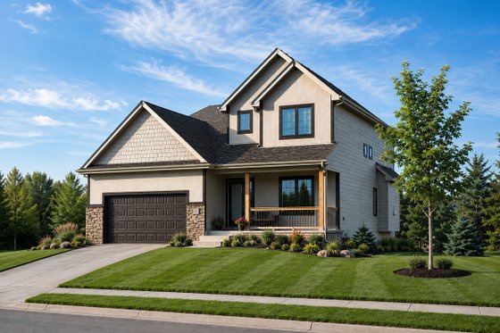 Exterior - Front Elevation 3 for Craftsman House Plan #20-1776 - 3 bed, 3 bath
