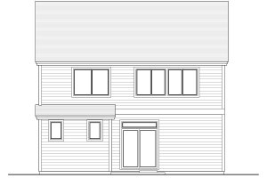 Exterior - Rear Elevation for Craftsman House Plan #53-585 - 4 bed, 2.5 bath