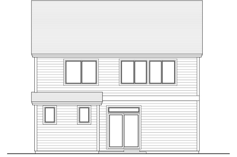 Architectural House Design - Exterior - Rear Elevation for Craftsman House Plan #53-585 - 4 bed, 2.5 bath