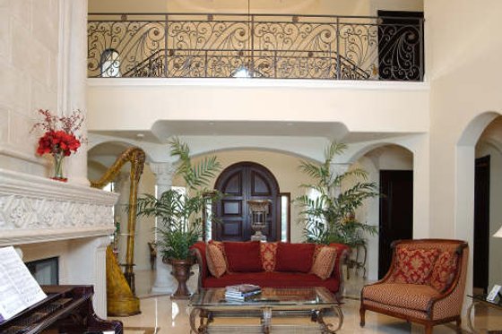 Interior - Family Room for Mediterranean House Plan #420-196 - 6 bed, 7.5 bath