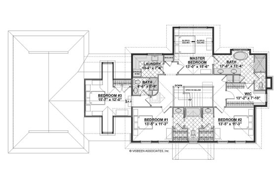 Floor Plan - Upper Floor for Cottage House Plan #928-327 - 4 bed, 3.5 bath