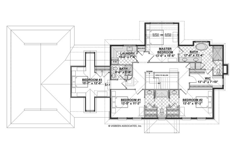 House Design - Floor Plan - Upper Floor for Cottage House Plan #928-327 - 4 bed, 3.5 bath