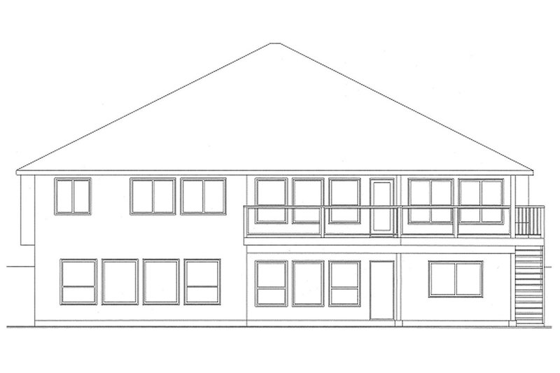 Dream House Plan - Exterior - Rear Elevation for Mediterranean House Plan #126-229 - 2 bed, 2 bath