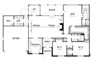 Ranch Style House Plan - 3 Beds 2 Baths 2050 Sq/Ft Plan #36-247 