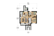 Contemporary Style House Plan - 9 Beds 3 Baths 3990 Sq/Ft Plan #25-5031 