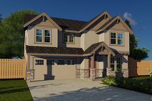 Craftsman Exterior - Front Elevation Plan #53-756