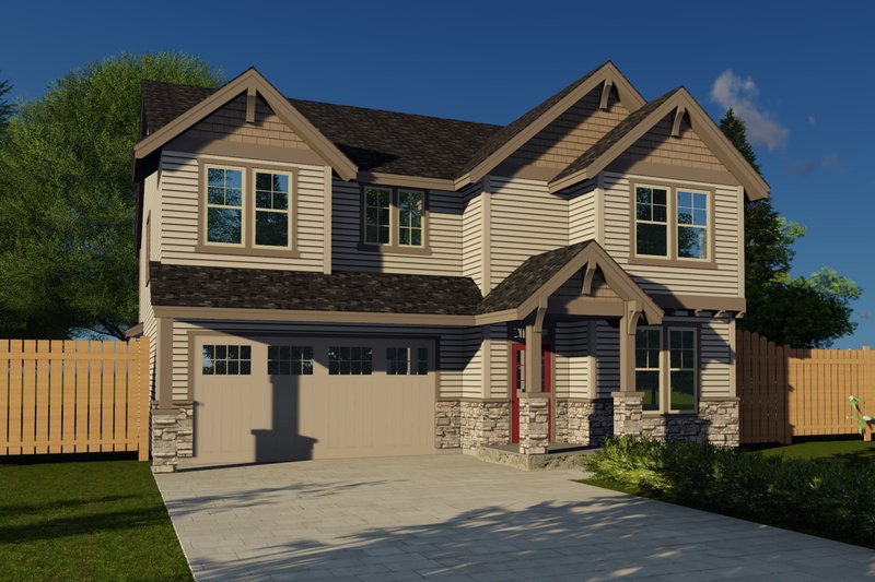 Craftsman Style House Plan - 5 Beds 2.5 Baths 2959 Sq/Ft Plan #53-756