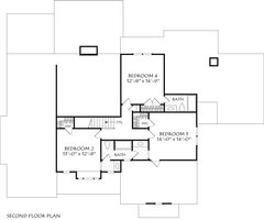 Floor Plan - Upper Floor for Farmhouse House Plan #927-1025 - 4 bed, 3.5 bath