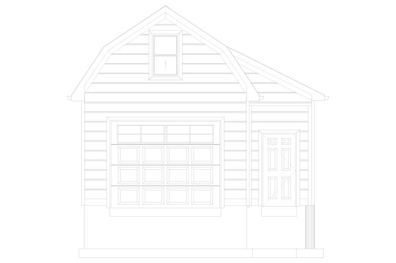 House Blueprint - Exterior - Front Elevation 4 for European House Plan #1060-124, 0 bath